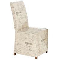 breton vintage dining chair with removable cover