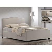 Brunswick Sand Fabric Ottoman Storage Double Bed