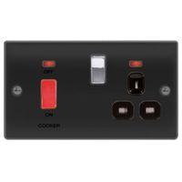 british general 45a double pole switched cooker switch socket
