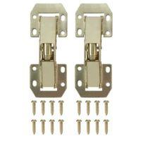 brass effect metal lay on sprung hinge pack of 2