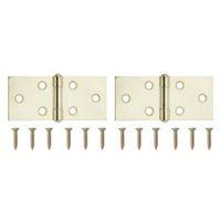 brass effect metal backflap hinge pack of 2