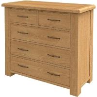 Bradburn Oak 2 Over 3 Chest of Drawer