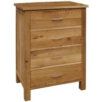 brooklyn oak 4 drawer narrow chest of drawer