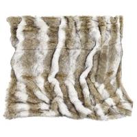 brown sable faux fur throw