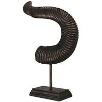 Bronze Goat Horn on Plinth (Set of 3)