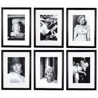Brown Wooden Frame Prints Marilyn Monroe (Set of 6)