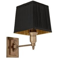 Brass Wall Lamp Lexington Single with Black Shade