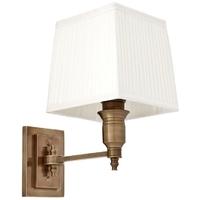 Brass Wall Lamp Lexington Single with White Shade