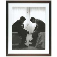 Brown Wooden Frame Print John and Robert Kennedy