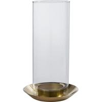 Brass and Glass Hurricane Candle Holder for Pillar Candle (Set of 4)