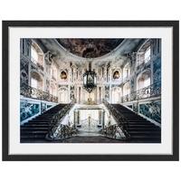 Brown Wooden Frame Prints Baroque Grand Staircase