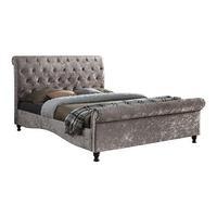 Brighton King Velvet Bed Frame, Oyster, Choose Set