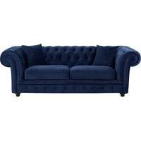 branagh 2 seater chesterfield sofa electric blue velvet