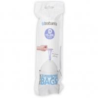 Brabantia Bin Liners Smart Fix Bin Liners, White, 15 Litre (D)