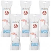 brabantia bin liner bags 5 pack deal white 45 litre l