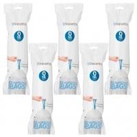 brabantia bin liner bags 5 pack deal white 18 litre q