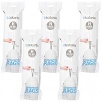 Brabantia Bin Liner Bags 5 Pack Deal, White, 50 Litre (H)