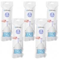 Brabantia Bin Liner Bags 5 Pack Deal, White, 15 Litre (D)