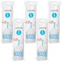 brabantia bin liner bags 5 pack deal white 20 litre e