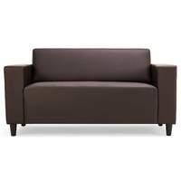 Brent Leather 2 Seater Sofa Brown