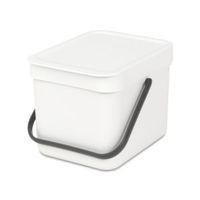 Brabantia Sort & Go White Plastic Square Waste Bin 6L