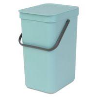 brabantia sort go mint green plastic rectangular waste bin 12l
