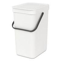 brabantia sort go white plastic rectangular waste bin 12l