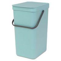 brabantia sort go mint green plastic rectangular waste bin 16l