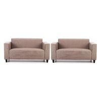 Brent Fabric 2 and 2 Seater Sofa Suite Oatmeal