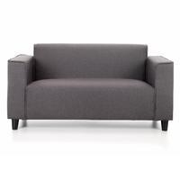 brent fabric 2 seater sofa grey