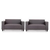 brent fabric 2 and 2 seater sofa suite grey