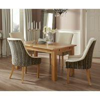 bromley 160 230cm dining set with 4 richmond fabric chairs