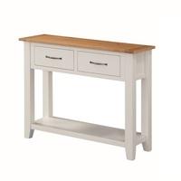 Brooklyn Wooden Console Table In Stone Painted With 1 Drawer