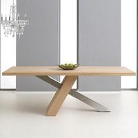 Bravo Wooden Dining Table Rectangular In Oak And Metal