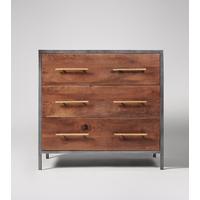 Brooklyn chest of drawers in Brushed Iron & Mango Wood