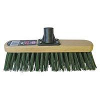 broom head stiff green 300mm 12in threaded socket