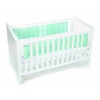 breathablebaby 2 sided cot mesh liner aqua mist