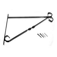 Bracket for 14 Inch Hanging Basket Black Plastic Coated Steel + Fixings ( pack of 12 )