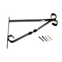 Bracket for 12 Inch Hanging Basket Black Plastic Coated Steel + Fixings ( pack of 24 )