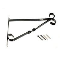 Bracket for 12 Inch Hanging Basket Black Plastic Coated Steel + Fixings ( pack of 20 )