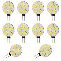 Bright Round G4 LED Bulb 3W 15 SMD 5730 for Car RV Indoor Warm / Cool White 12-24V DC(10 pieces)