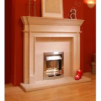 bragdon limestone fireplace package with electric fire