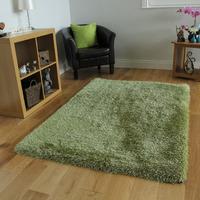 bright green glossy thick shag pile rug memphis 80x150