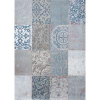 Bruges Blue Floral Patchwork Rug Vintage - Louis De Poortere 280x360