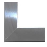 Brushed Stainless Steel Solid Fuel Trim With 2" Return