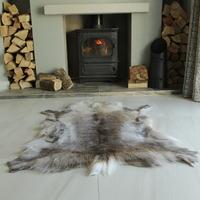 Brown Reindeer Hide Rug Medium