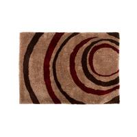 brown red swirl modern shag rug corfu 160x230