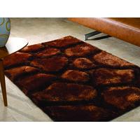 brown pebbles shaggy rug kiev 120x170