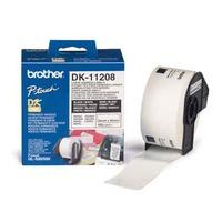 brother dk 11208 original label tape 38mm x 90mm black on white x 400