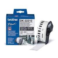 Brother DK22210 Original Continuous Paper Tape (29mm x 30.48m) Black on White